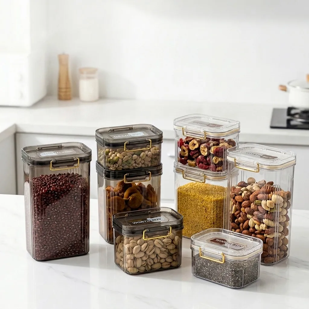 Food Storage With Dividers - Recipientes herméticos para armazenar alimentos, com