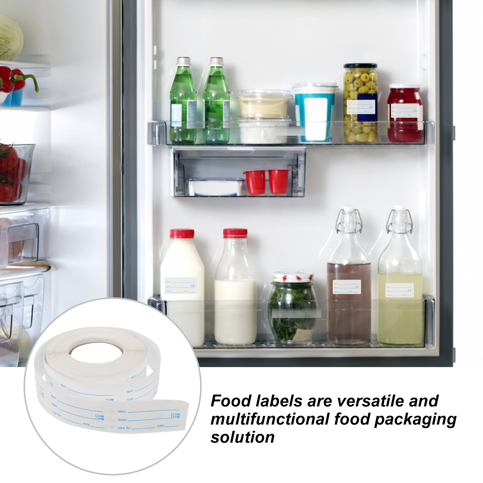 1 Rolo de Etiquetas Adesivas d - Food Storage Labels avaliação e preço