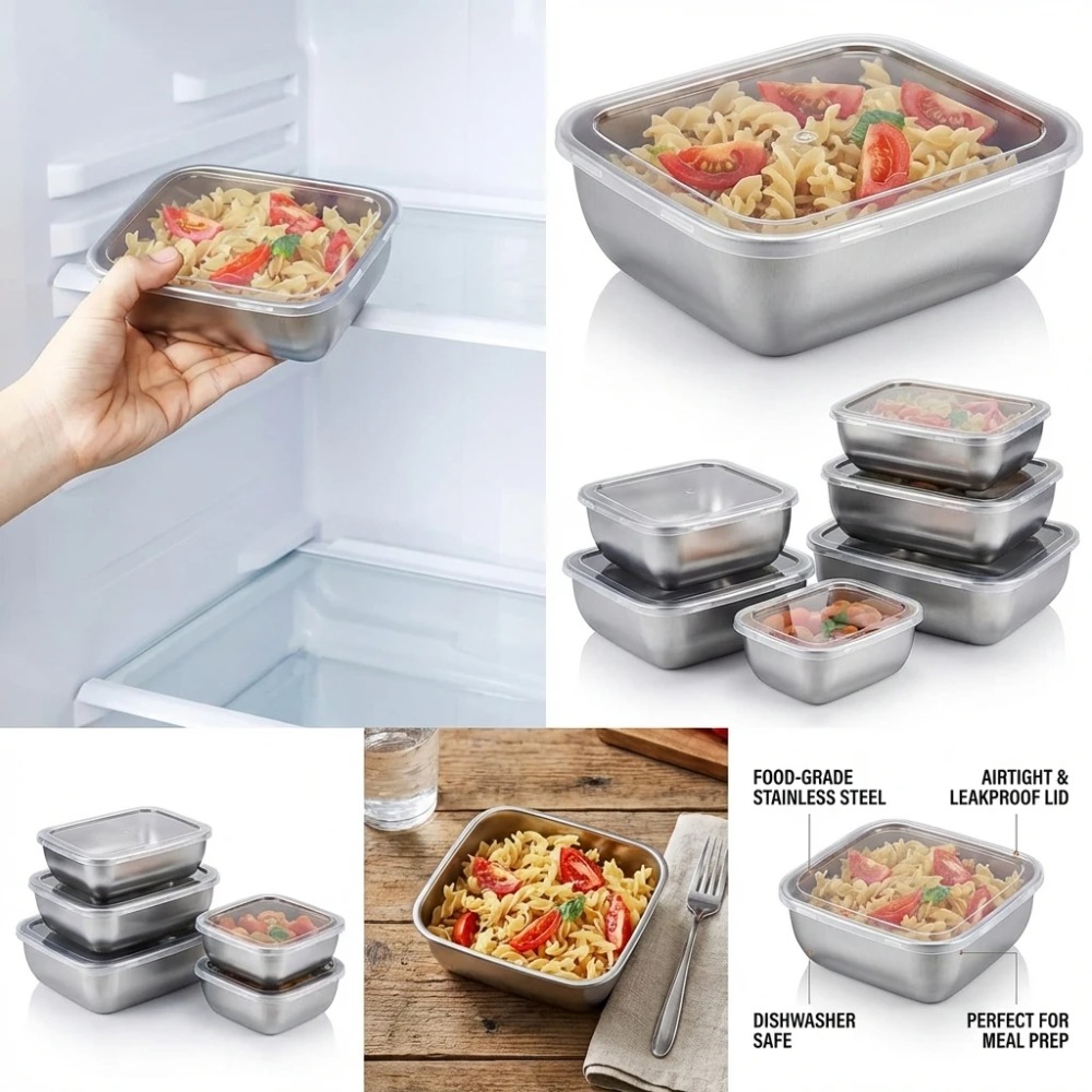 Conjunto de 6 Recipientes de A - Food Storage Meals avaliação e preço