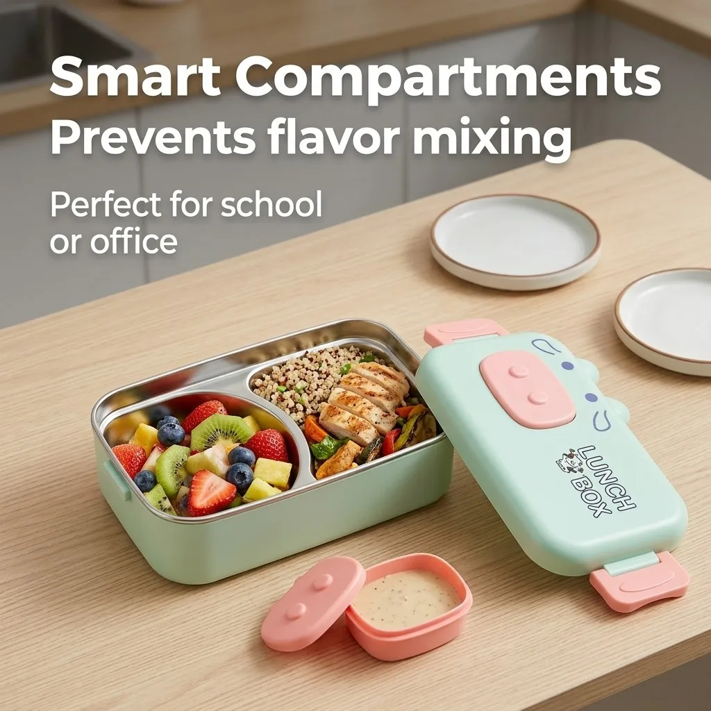 Caixa de Almoço Infantil de Aç - Food Storage With Dividers avaliação e preço